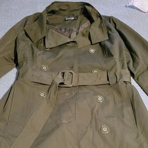 NY& Company (7 avenue) Olive Green Medium Trench coat